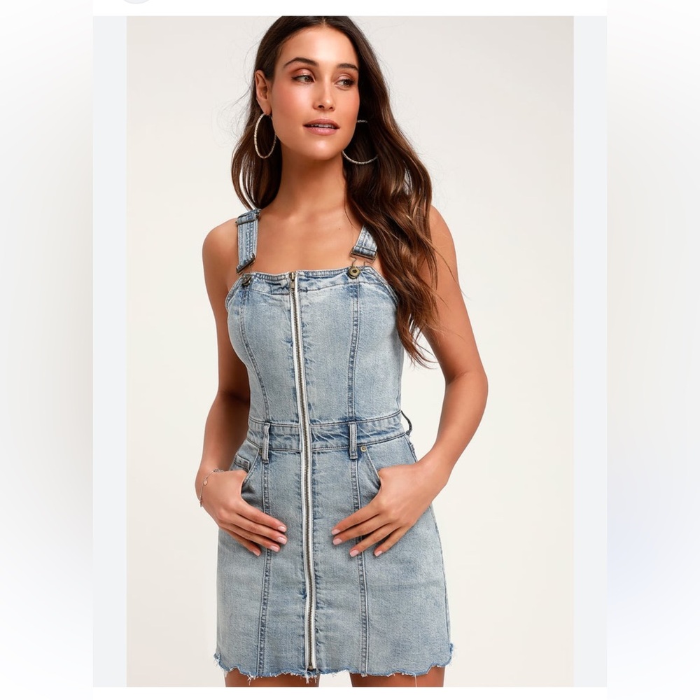Pistola Denim Blue Women's Overall Dress
